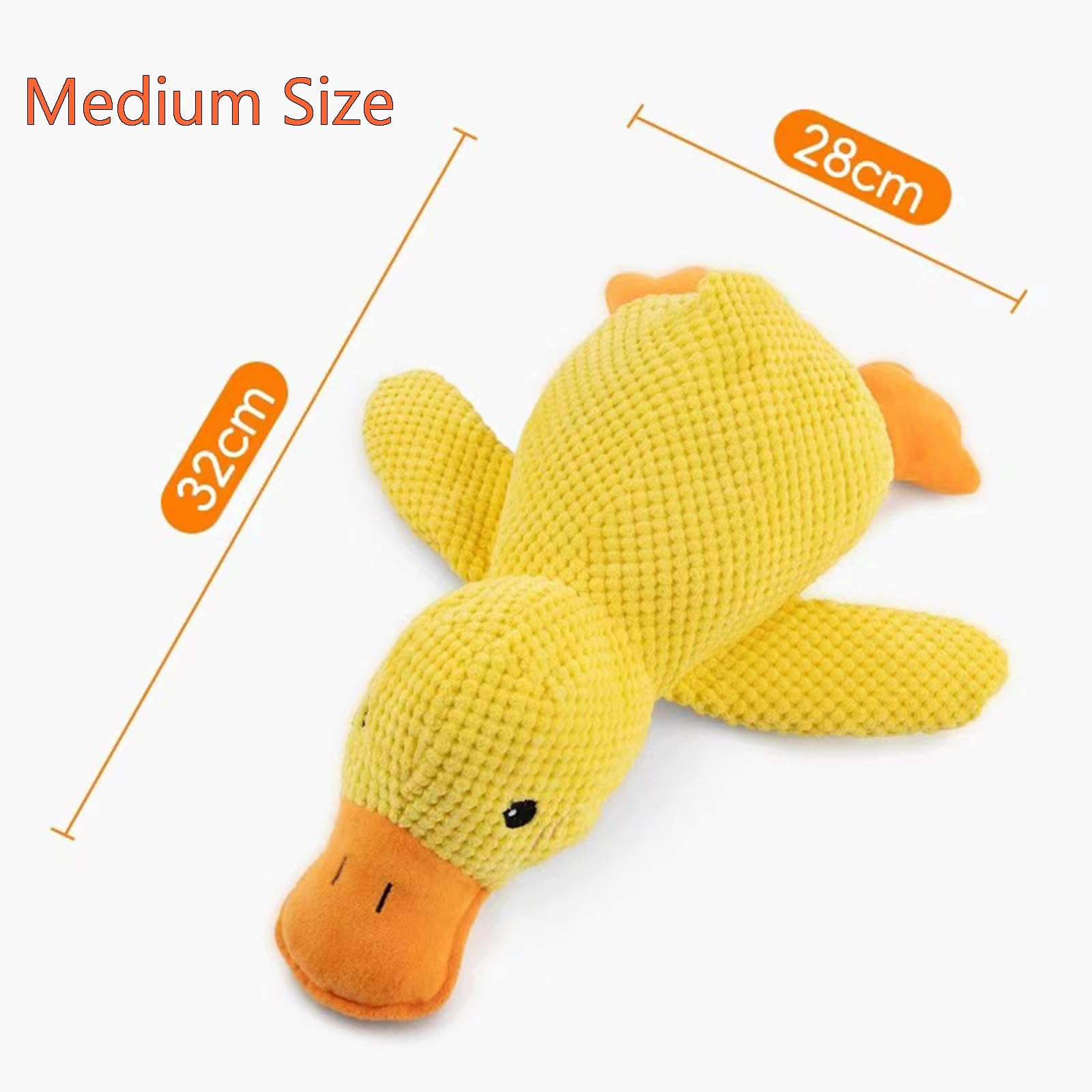 Eymobad Quack-Quack Duck Dog Toy, Anti-Stress Duck, Durable Plush Chew Toy, Cute Toy for Dogs 32 cm Duck Dog Toy, Paw Star - Image 2