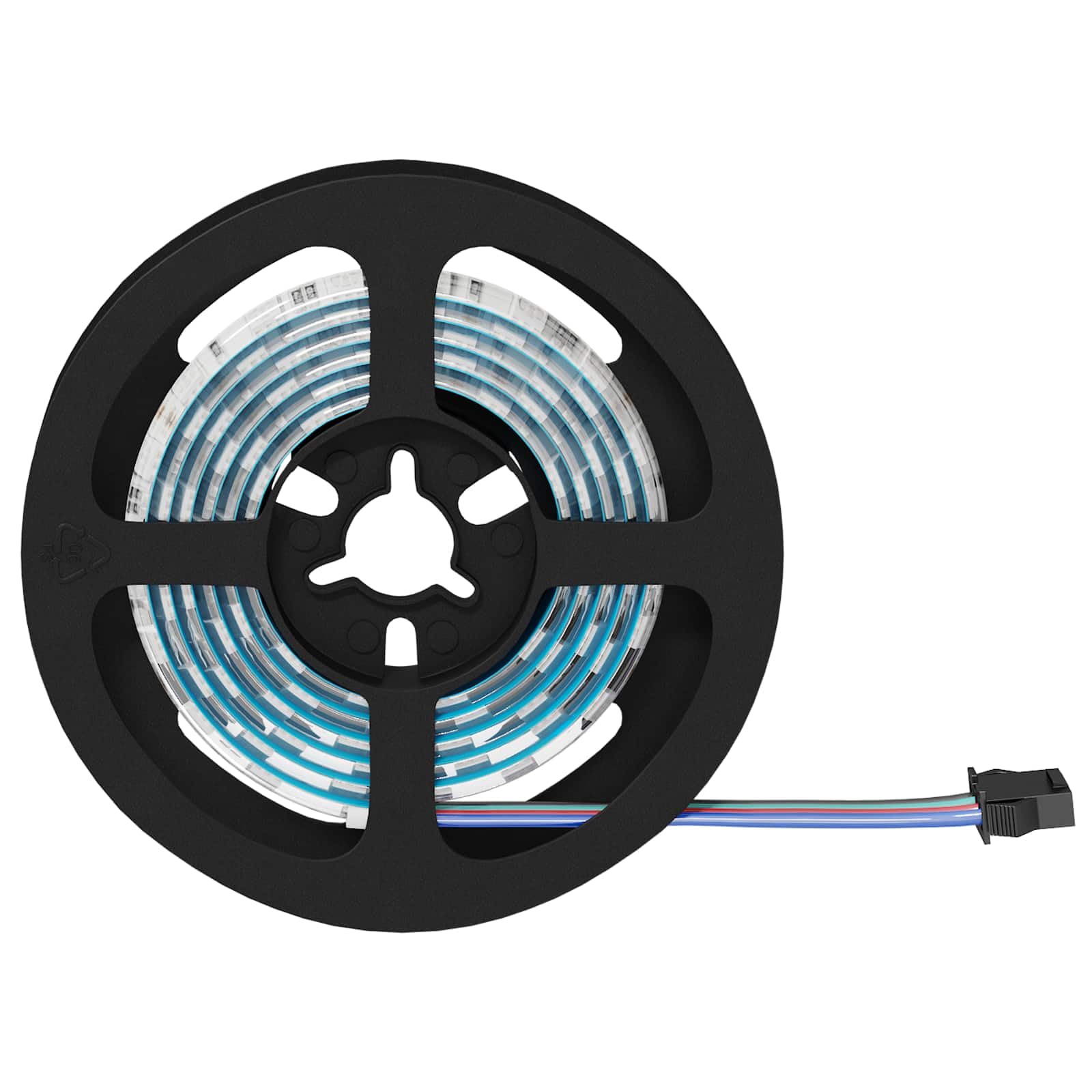 Strisce LED 2 pezzi, nero trasparente, 1000 mm, flessibili per illuminazione interna, cambio colore, alimentazione USB, design moderno