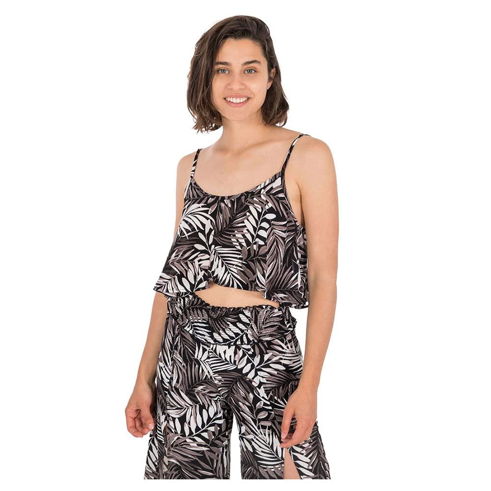 Hurley W Party Palm Flounce Crop Top