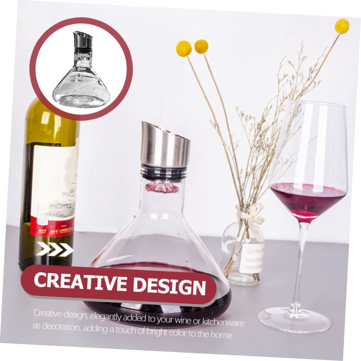 Cabilock jarra decantador de vino soplado a mano cristal dispensador de vino útil dispensador de vino tinto claro botella de vino Vidrio licorera dispensador de agua