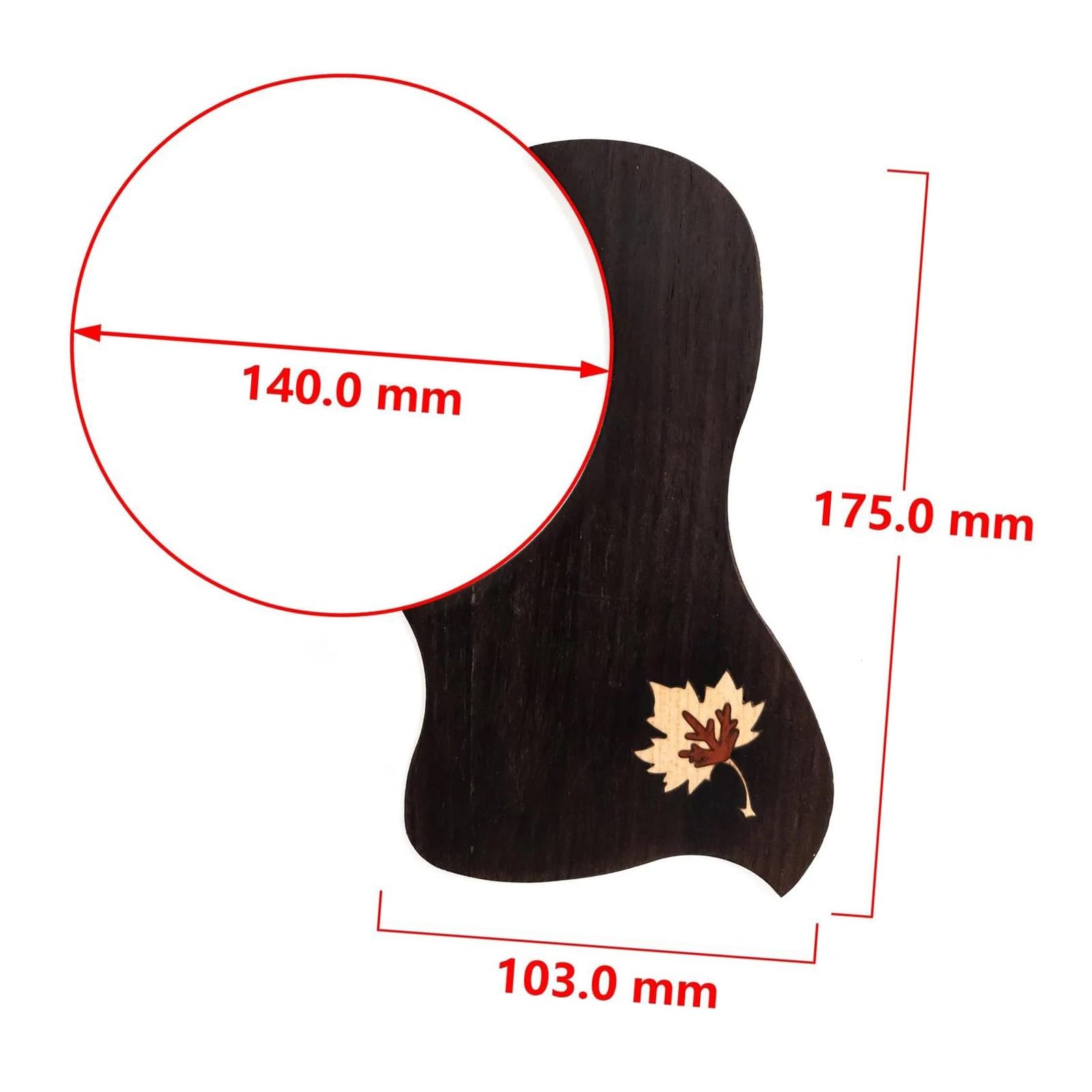 Pickguard do gitary akustycznej dla początkujących Ręcznie inkrustowana płytka ochronna z palisandru do gitary akustycznej o bogatym usłojeniu