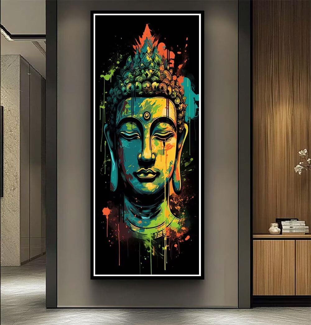 Diamond Art Painting Kits for Adults 40x100cm, 5D Large Diamond Painting Stone Statue Full Round Drill Gem Art Colorful Crystal Cross Stitch Arts Paint by Numbers for Home Wall Decor Gifts -LR1079