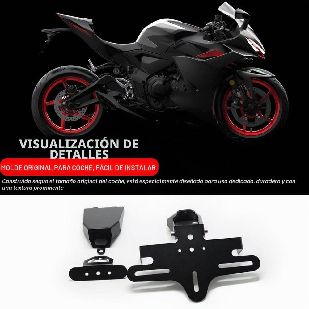 Portamatrículas de motocicleta Soporte de matrícula ajustable con luz LED para Zontes 703RR 703 RR