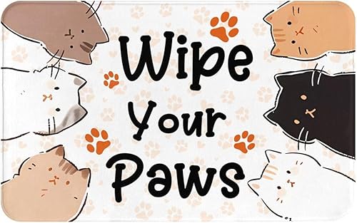 Tapete de baño con diseño de gato, tapete de cocina, entrada, bonito tapete de baño de dibujos animados, lavable, antideslizante, para dormitorio,