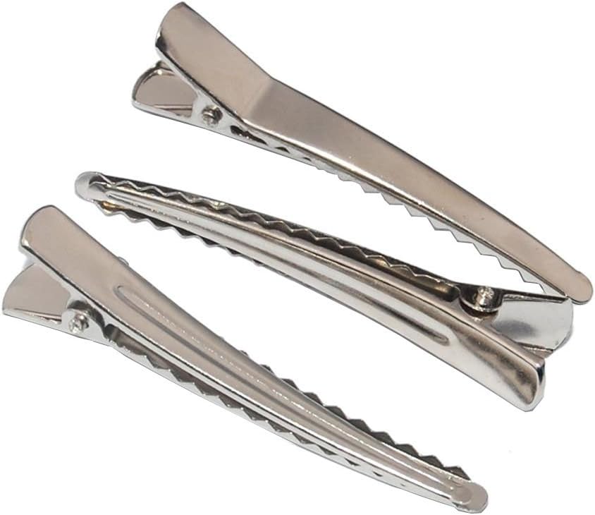 Leegoal (TM) 100 Pcs 4.5 cm Silver Alligator Hair Clips