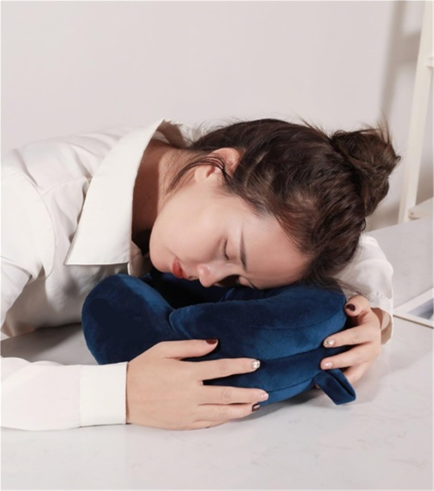 Almohada Viaje Relajarse Almohada Cervical Portátil En Forma De U, Ideal For Siestas Y Viajes Ergonómica Oficina(Bruin)