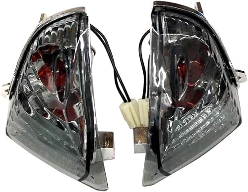 ZXMT Motorcycle Rear Turn Signal Indicator Light Compatible with Suzuki GSXR 600 GSXR 750 K6/GSXR 1000 K5 2005 2006,Smoked Lens(1 Pair)
