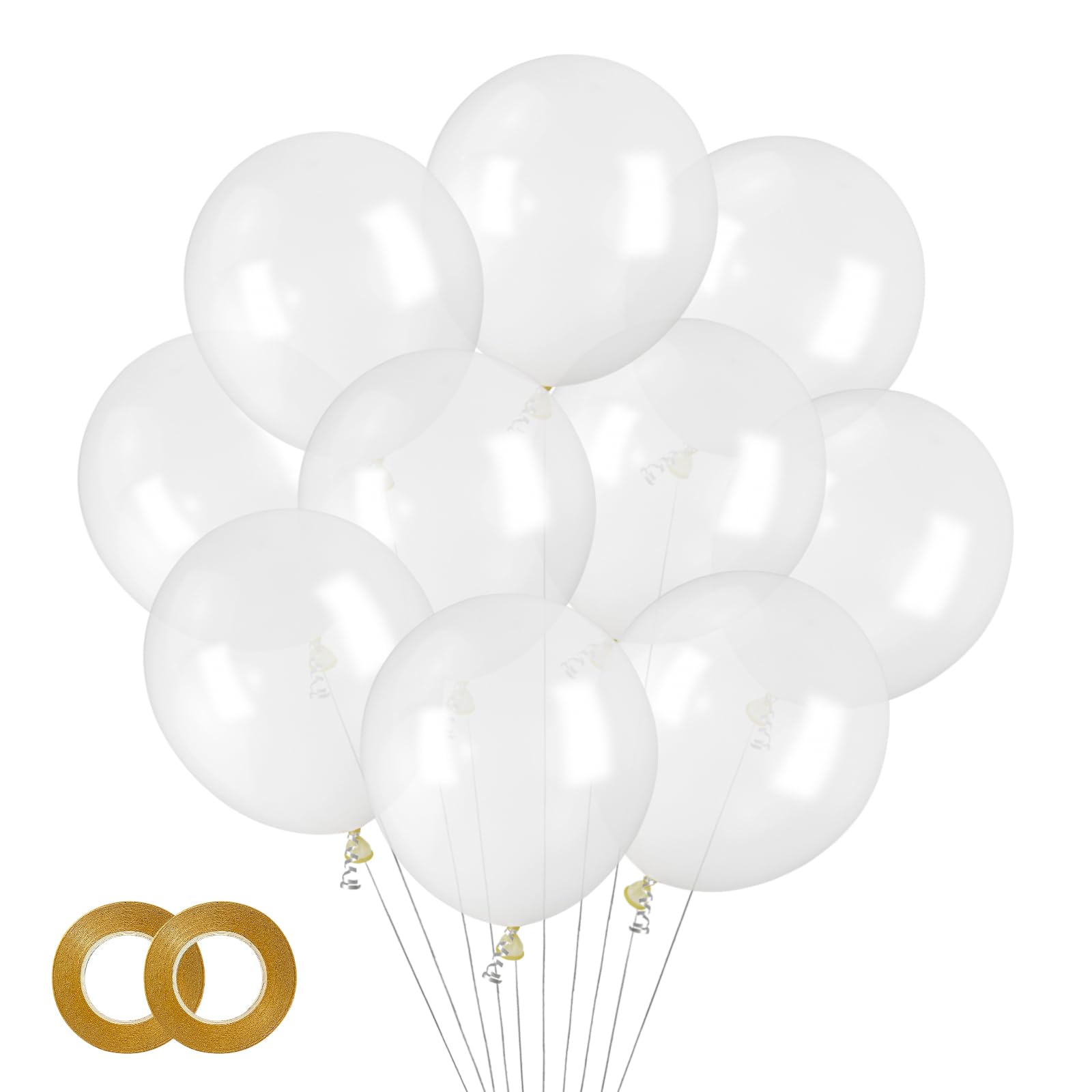 200pcs Clear Balloons 5 Inch Mini Transparent Latex Balloons Small Party Balloons for Birthday Wedding Baby Shower Anniversary Festival Arch Garland Decoration