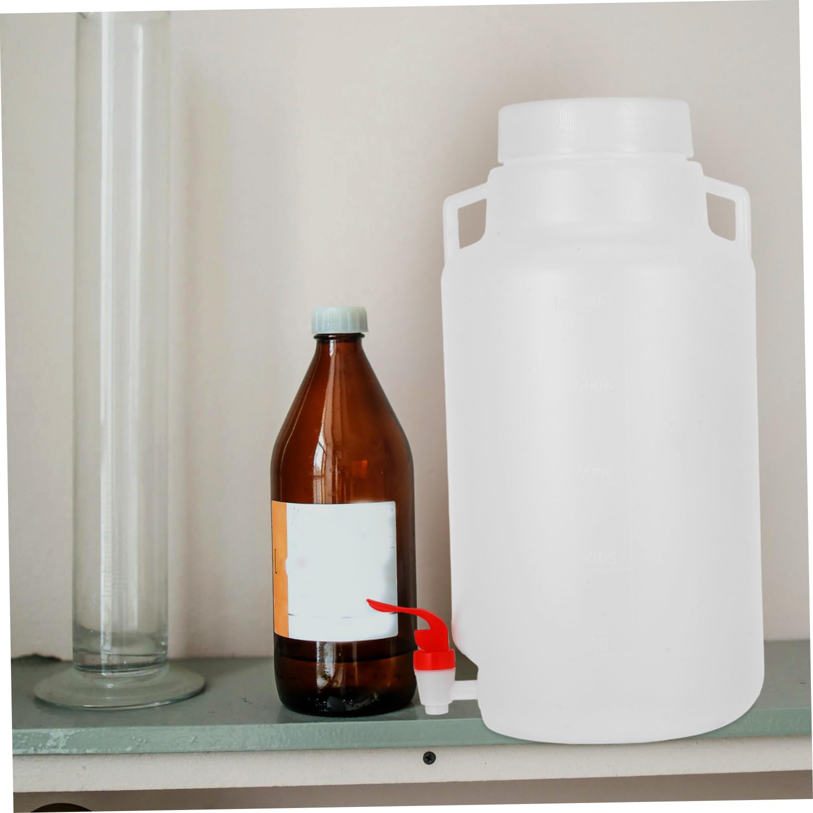 Botella de Laboratorio con Grifo Plástico Envase Dispensador Seguro y Transparente para Reactivos Diseño Antileak para Almacenamiento Fiable