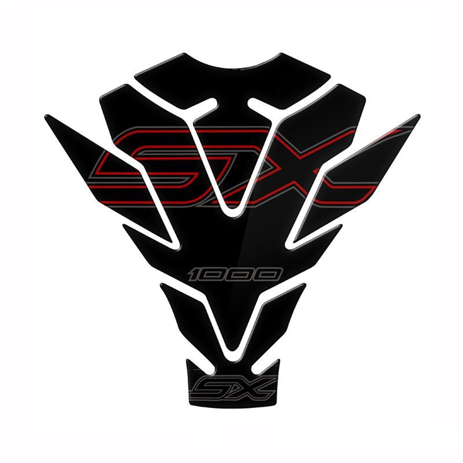 Decal Protection Motorcycle Protector Anti Slip Tank Pad Side Traction Sticker for Kawasaki Z1000SX Z1000 SX 2017 2018(Black 4)