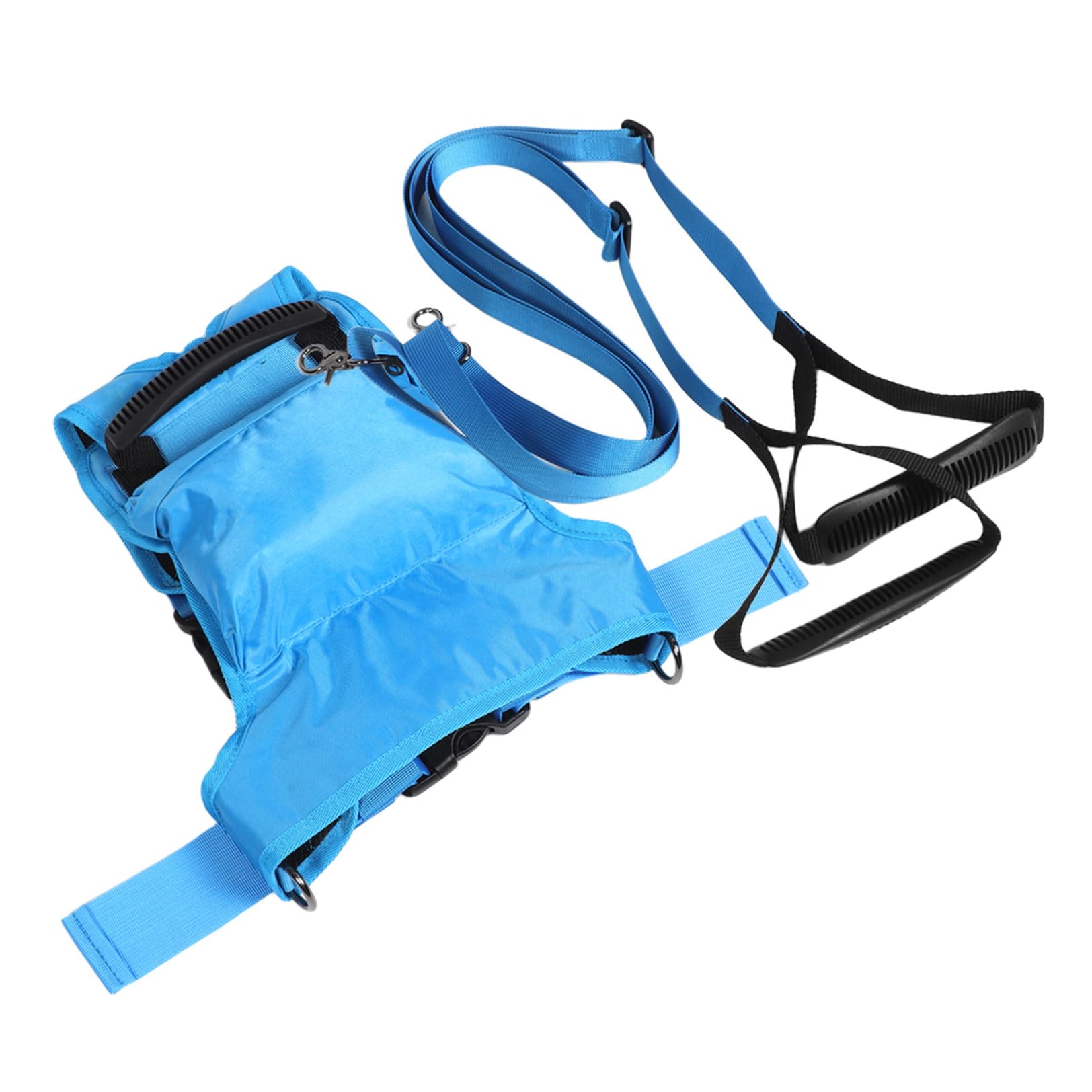 KESYOO Laisse D'entraînement Ski pour Garçon et Filles Bleu, Corde de Traction Ajustable Poignée Ergonomique, Accessoire Sécurité Antichute pour Apprentissage Ski Débutants, Sports