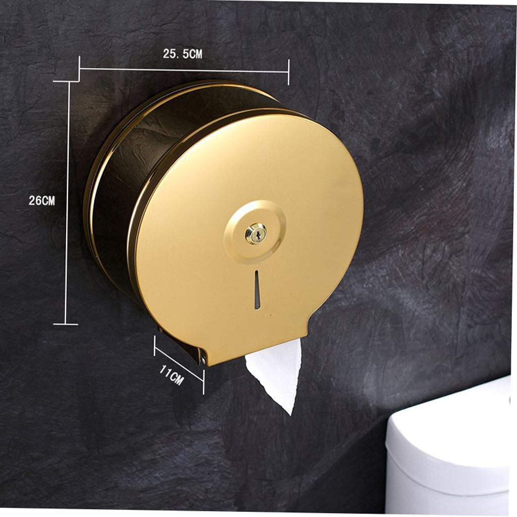 Porta Asciugamani di Carta Grande Rotolo Scatola Struttura in Acciaio Inox Bagno pubblico Parete WC Montato Sanitario Asciugamano Grande Carta Impermeabile