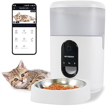 【小動物看護士監修】 自動給餌器 猫 餌 小動物用 犬 ４L大容量 タイマー式 Amazon | Ciaobot 自動給餌器 猫 中小型犬用 4L 大容量 【小動物