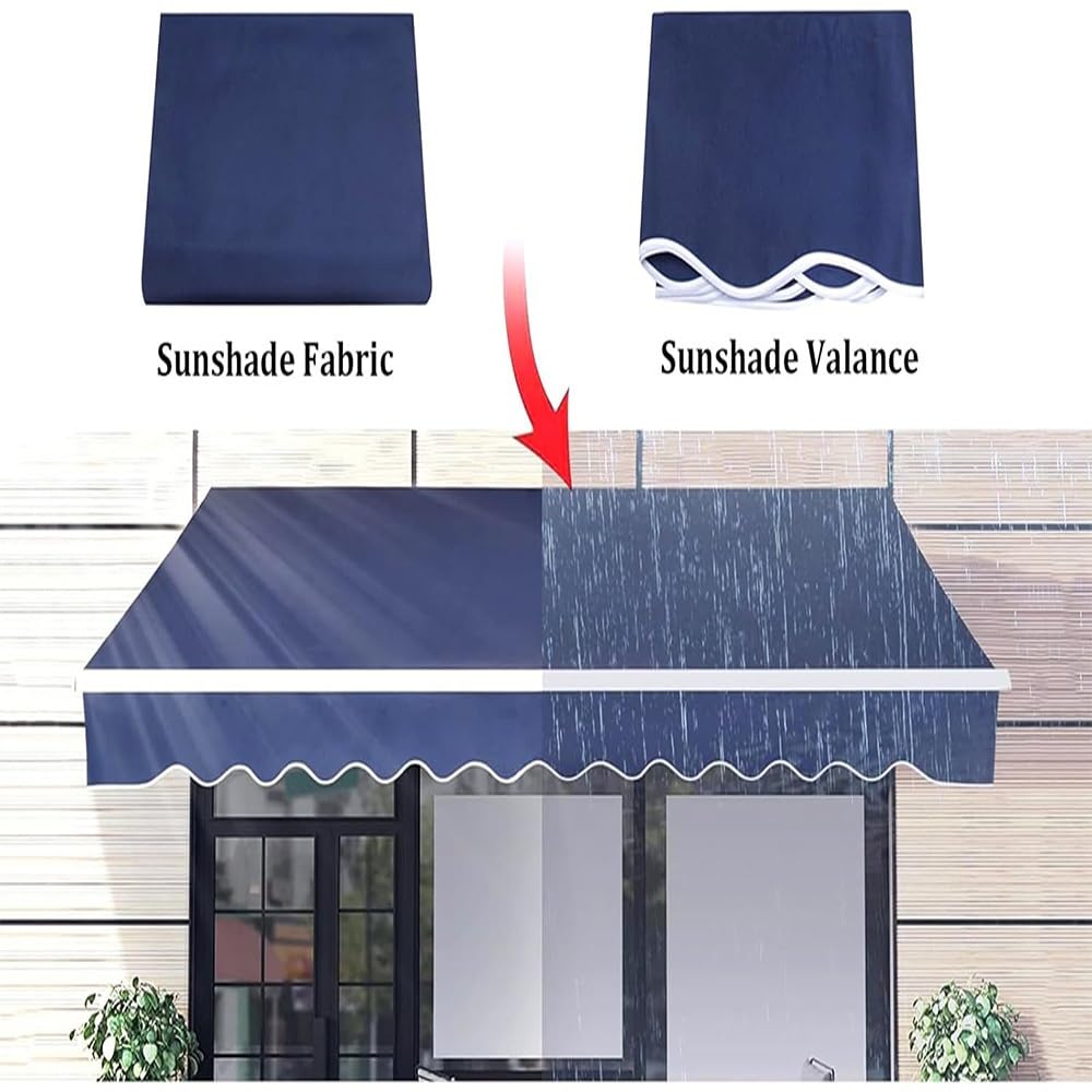 markise 600 x 500 Ersatzstoff für einziehbare Markisen, cm, wasserdichte Abdeckung für Sonnenschutz, passend für 200/250/300/365/400/500/600/700 cm Markisen (Kaffeefarben) Garten Color:Green Sand fahrradgarage lastenrad günstig Dreimal mehr Bikehotels und