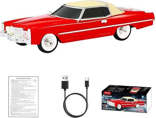 Colección de altavoces Bluetooth modelo de automóvil  Altavoces inalámbricos portátiles con sonido HD, luces LED de fiesta, radio FM, TWS estéreo,