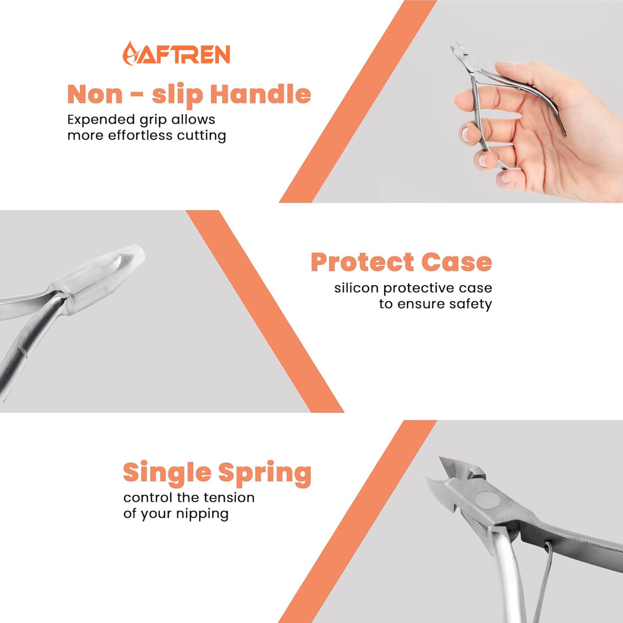 Tronchesi per cuticole Sharp Cut Set J2 Acciaio inossidabile Manicure Pedicure Strumenti Kit Unghie (2 szt.)
