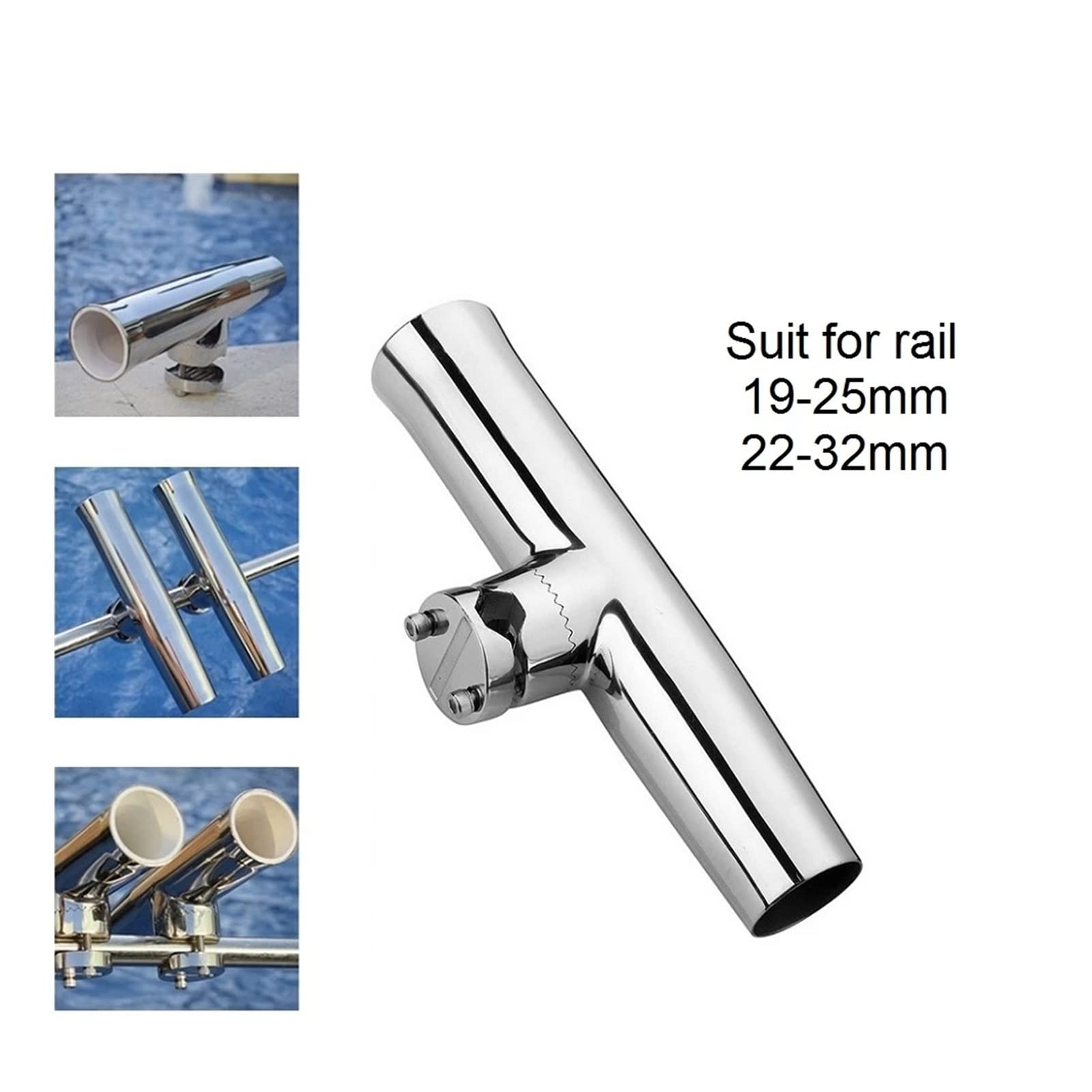 Portacanne da barca 2 pz. Porta da pesca in acciaio inox Porta Palo for barche da pesca Marine Yacht Polish Hardware Pole da pesca for barche(22-32mm)
