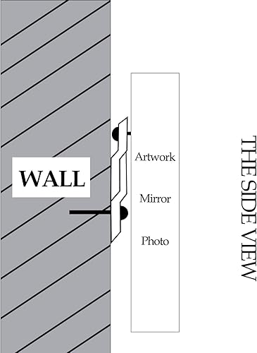 Miniatura 4 de Zorfeter Z Hanger - Percha para tacos franceses de 12 pulgadas, espejo, imagen, pizarra blanca, cabecero, marcos de obras de arte, soportes de