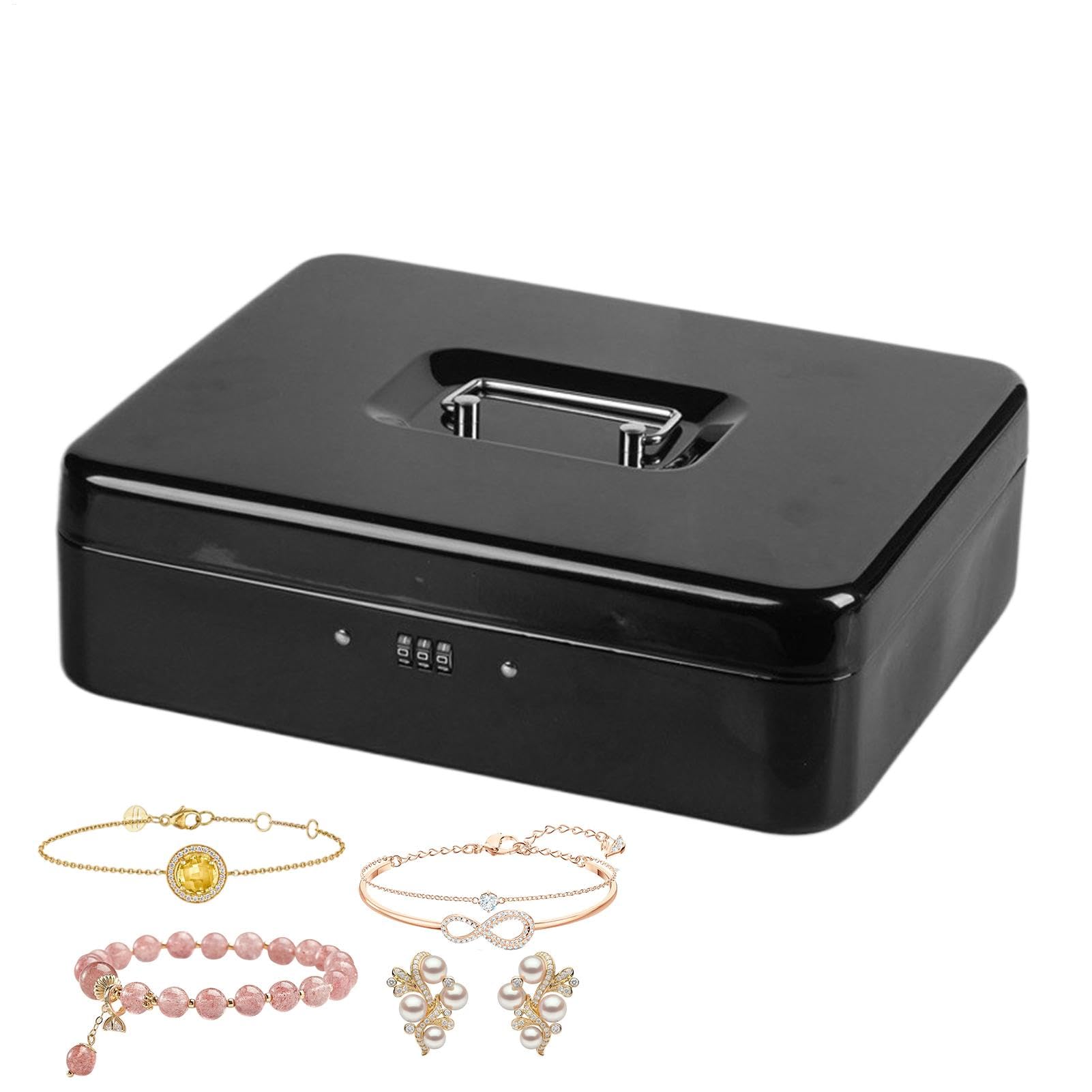 Salvadanaio Per Adulti Grande Vassoio Porta Contanti, Cassetto Porta Soldi, | Piccola Cassaforte Per Soldi Portamonete, Chiavi, Anelli, Lettere, Contanti E Gioielli Per Casa, Ufficio, S