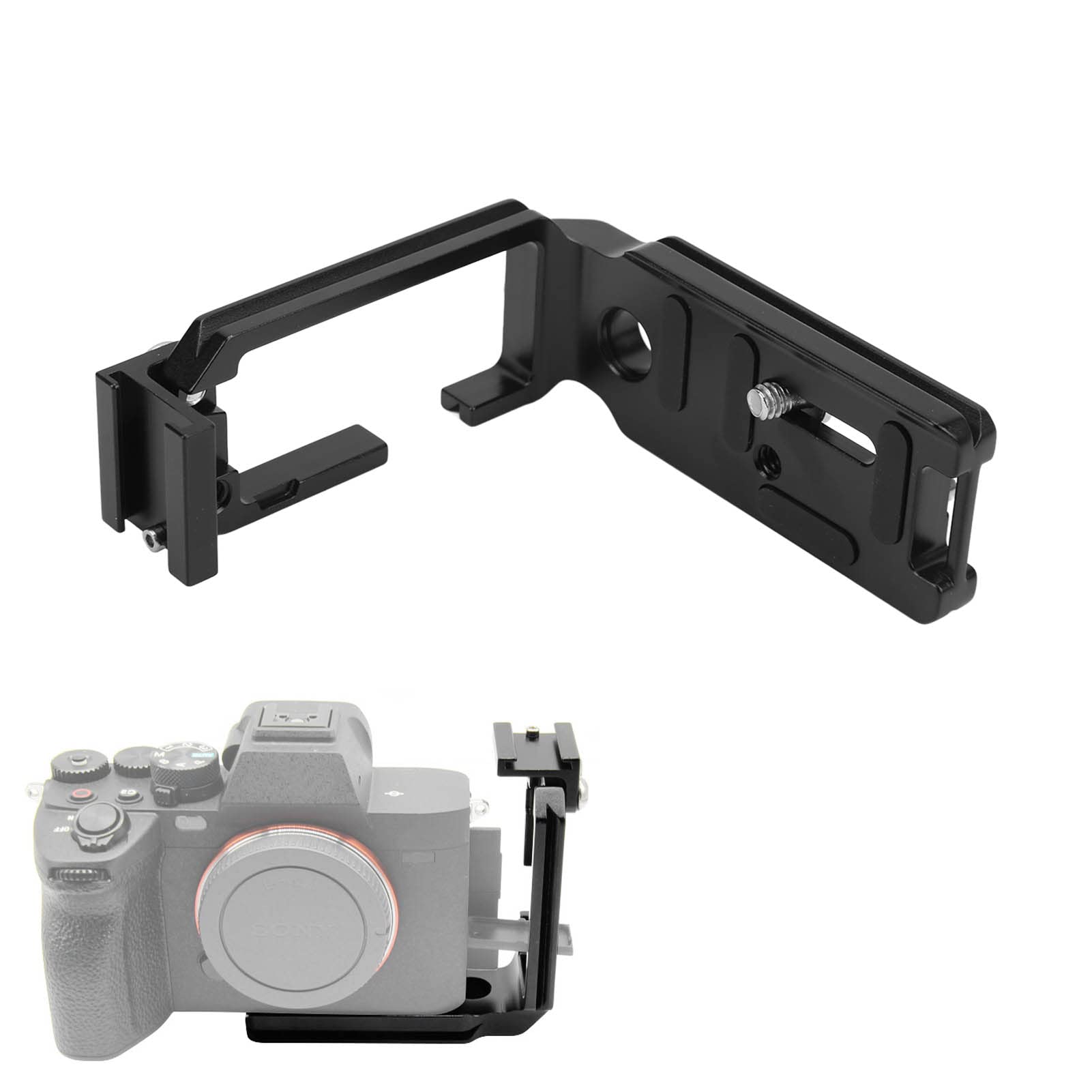 Placa en L de Liberación Rápida para Cámara, Cámara DSLR, Soporte en L de Aleación de Aluminio, Trípode de Conmutación Horizontal Vertical, Placa de Liberación Rápida, Compatible con Cámara Digital A1
