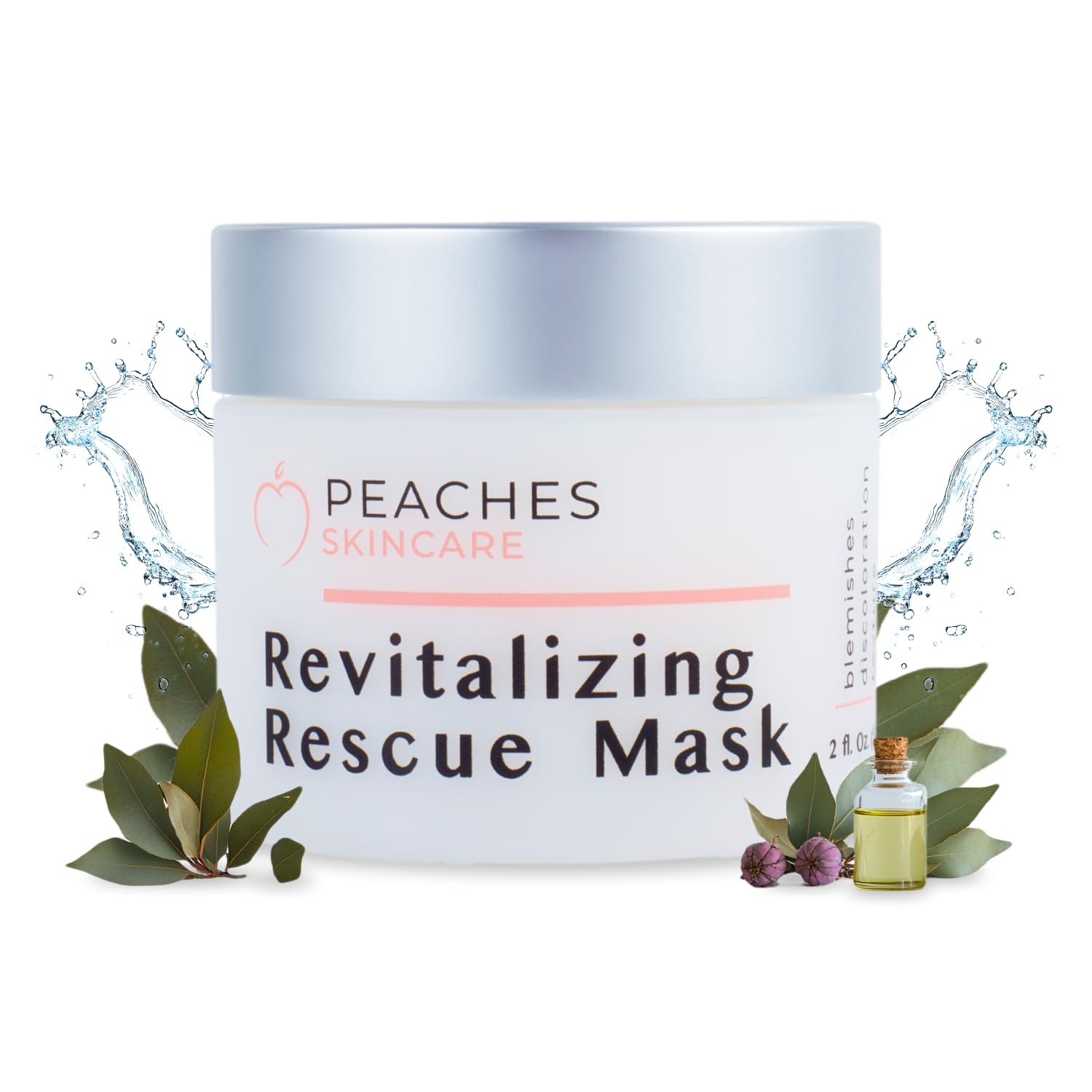 Acne Face Mask – Fast-Drying Camphor and Sulfur Formula with Antioxidants – Supports Clearer, Revitalized Skin – Revitalizing Rescue Mask (1 oz)