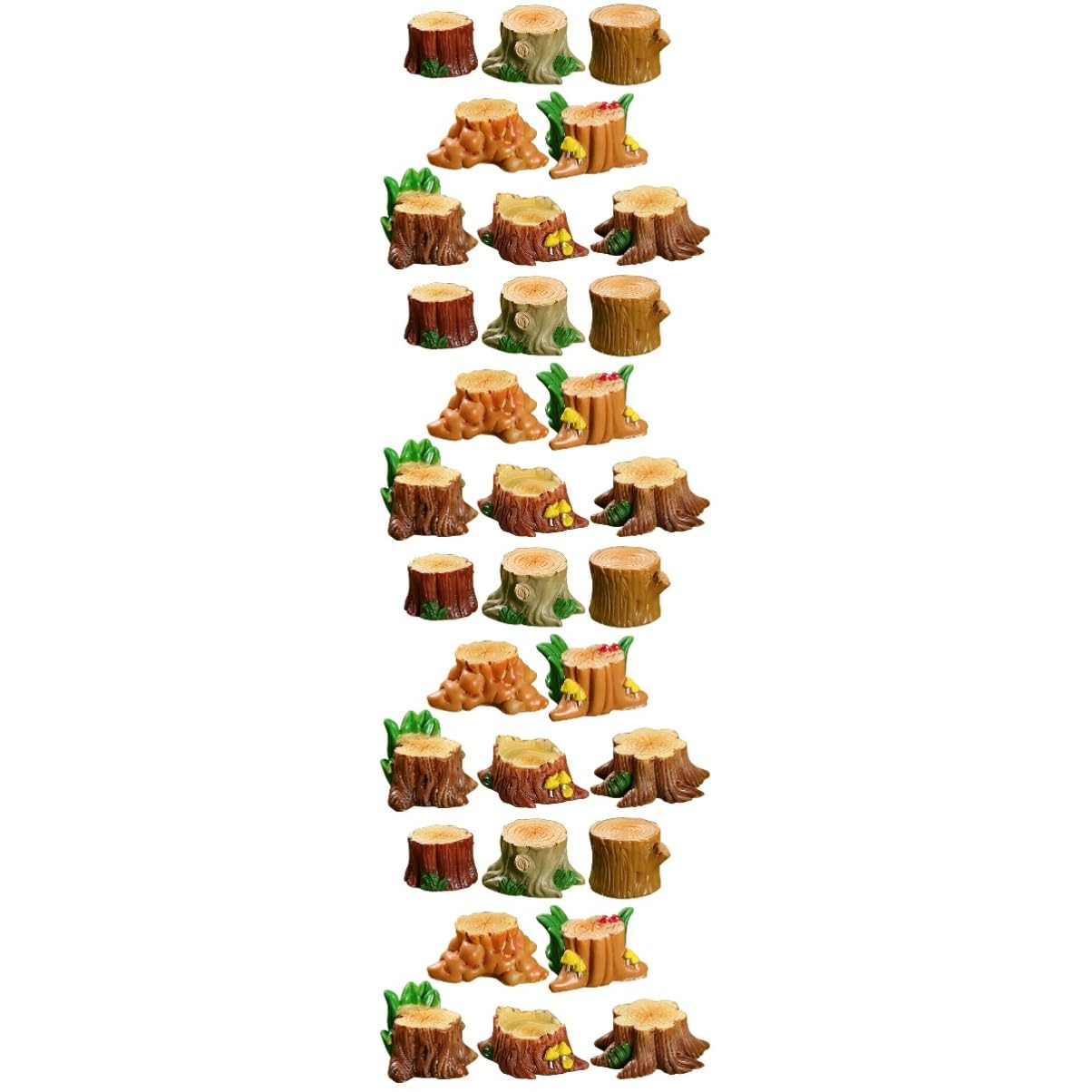 DECHOUS 32pezzi Miniature Ceppi Resina Per Paesaggistica Decorazioni Creative Per e Ambienti Domestici Modelli Di Albero Stump Per Paesaggi e Fai Da Te