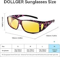 Vista 6 de Dollger Gafas de visión nocturna para mujeres y hombres, lentes graduados con lente amarilla antirreflejos