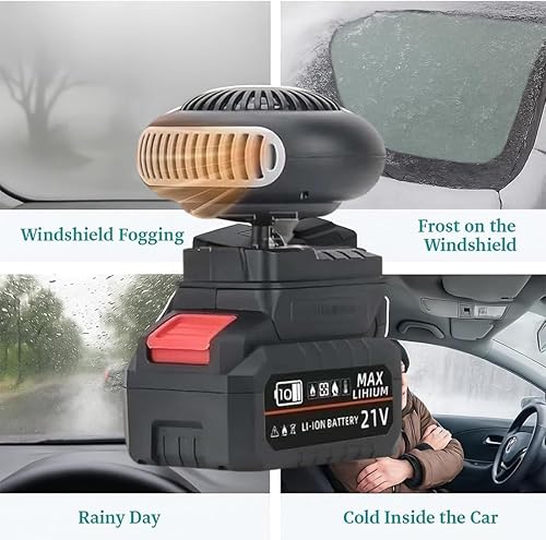 Miniatura 9 de Calentador de espacio alimentado por batería, calentador de espacio con batería con calefacción larga silenciosa, 1500 mAh portátiles recargables