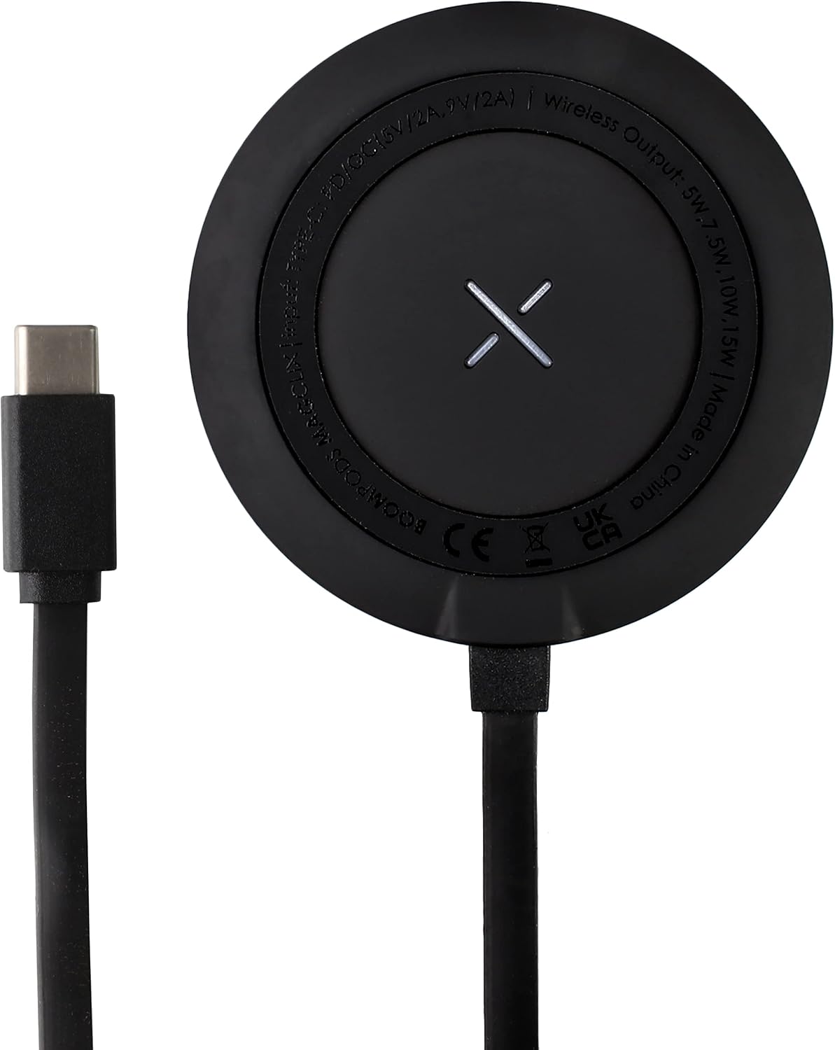 Boompods MagClix Wireless Charger Pad, 15W Wireless Charging Pad, Qi-Compatible Phone Charger