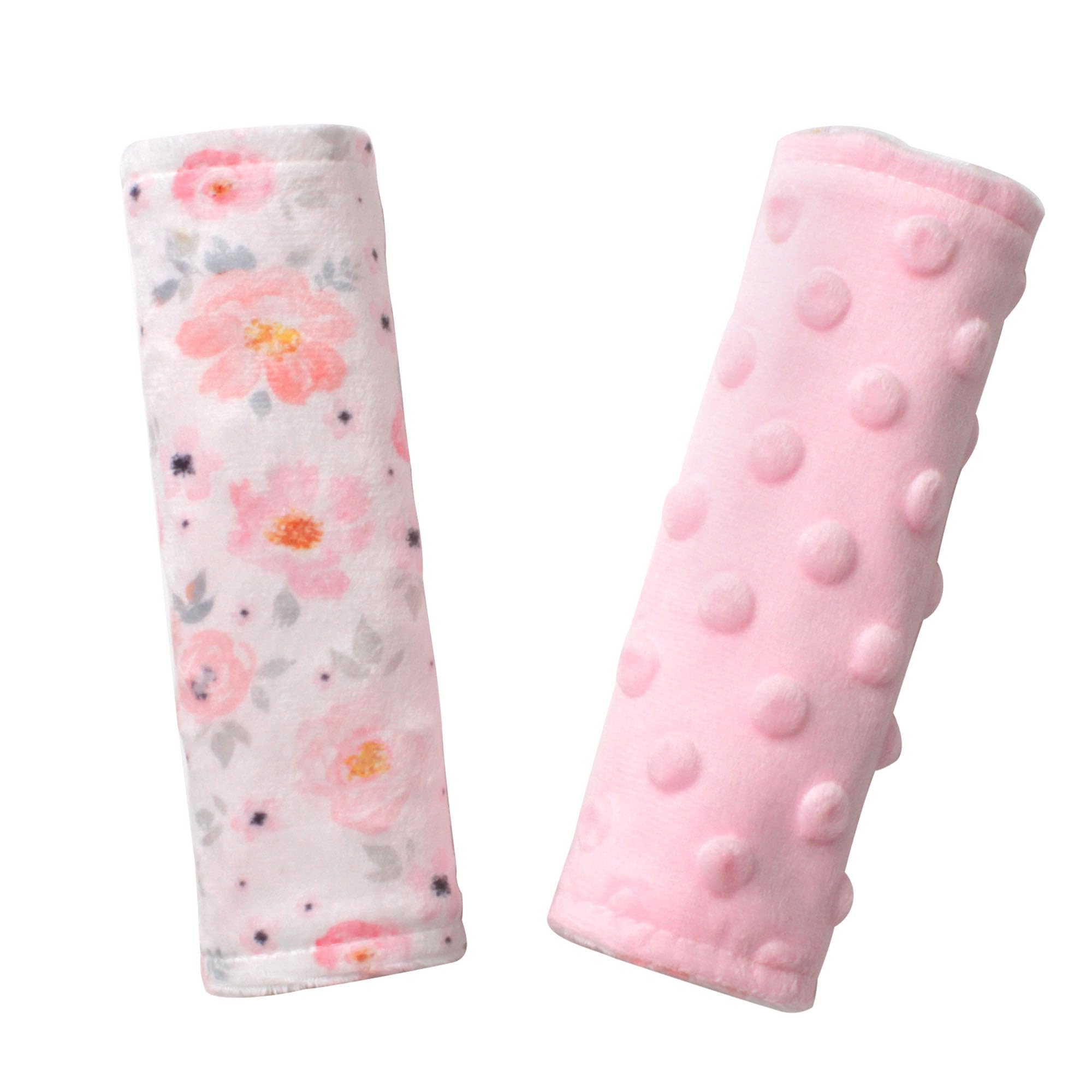 Boryokun Car Seat Strap Covers for Babies Soft Car Seat Belt Covers, Mink Car Seat Straps Shoulder Pads for Boys and Girls, Flower