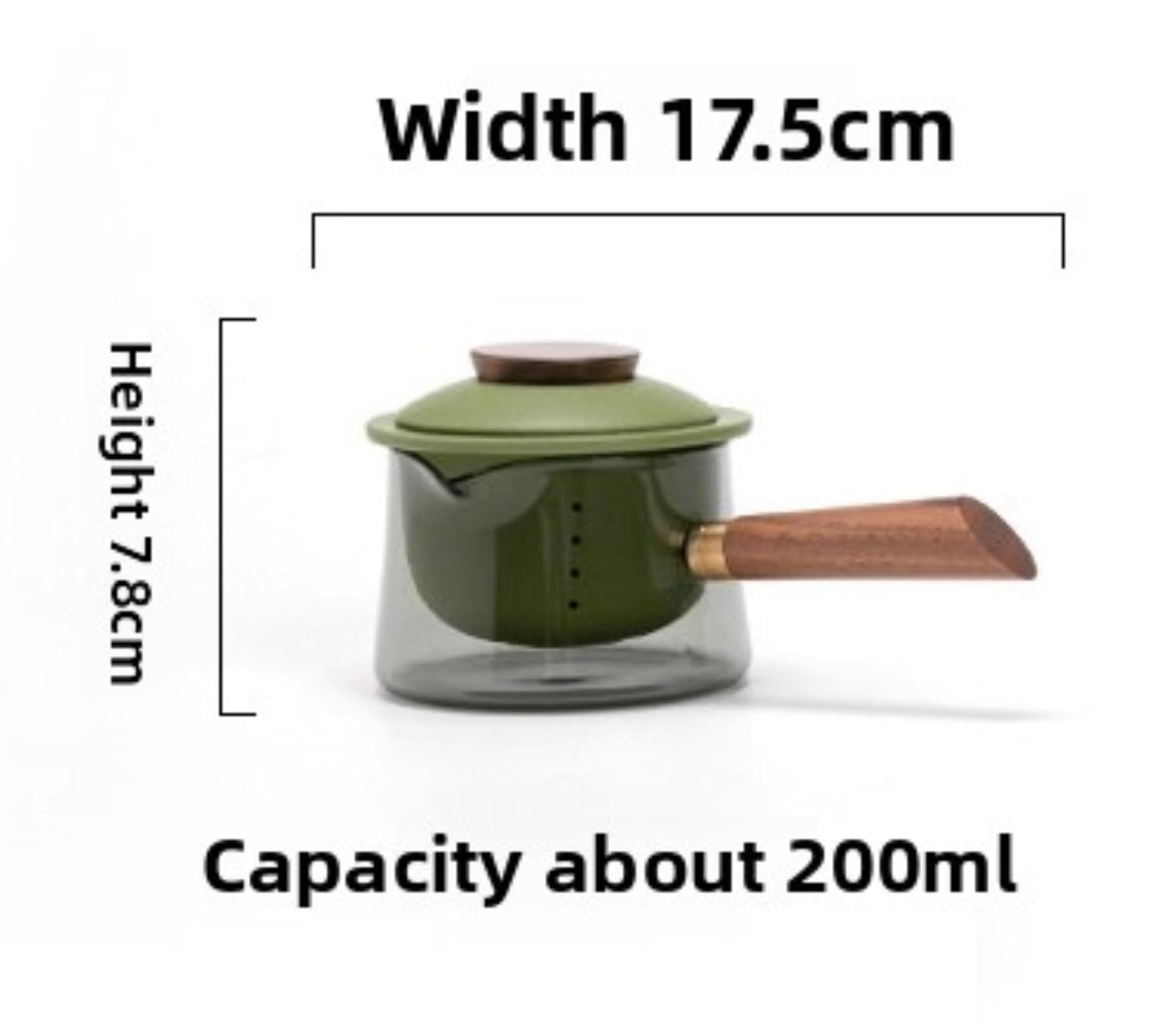 Zestaw Szklanych Czajników O Pojemności 200 Ml | Odporny na wysoką temperaturę zaparzacz do herbaty w stylu chińskim, do herbaty gorącej i mrożonej(Teapot Set)