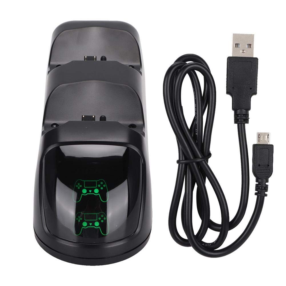 Caricabatterie per gamepad, caricabatterie per maniglia di gioco USB a 2 porte LED da 5 V con indicatore Caricabatterie per docking station per Xbox One, gamepad PS4. Double the comfort