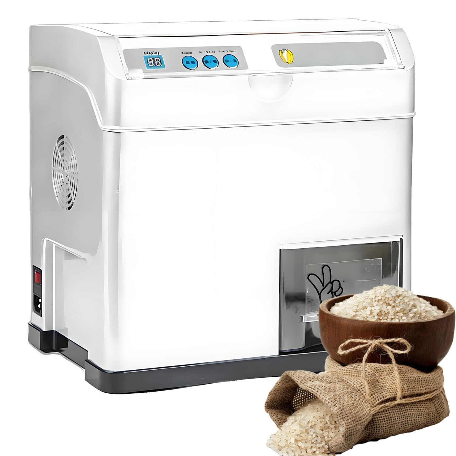 Macchina per la sbucciatura Automatica del Riso con separatore di crusca Integrato, macinatrice per Riso da 500 W, sbucciatrice per Riso, Grano e Cereali con capacità di 30 kg/h