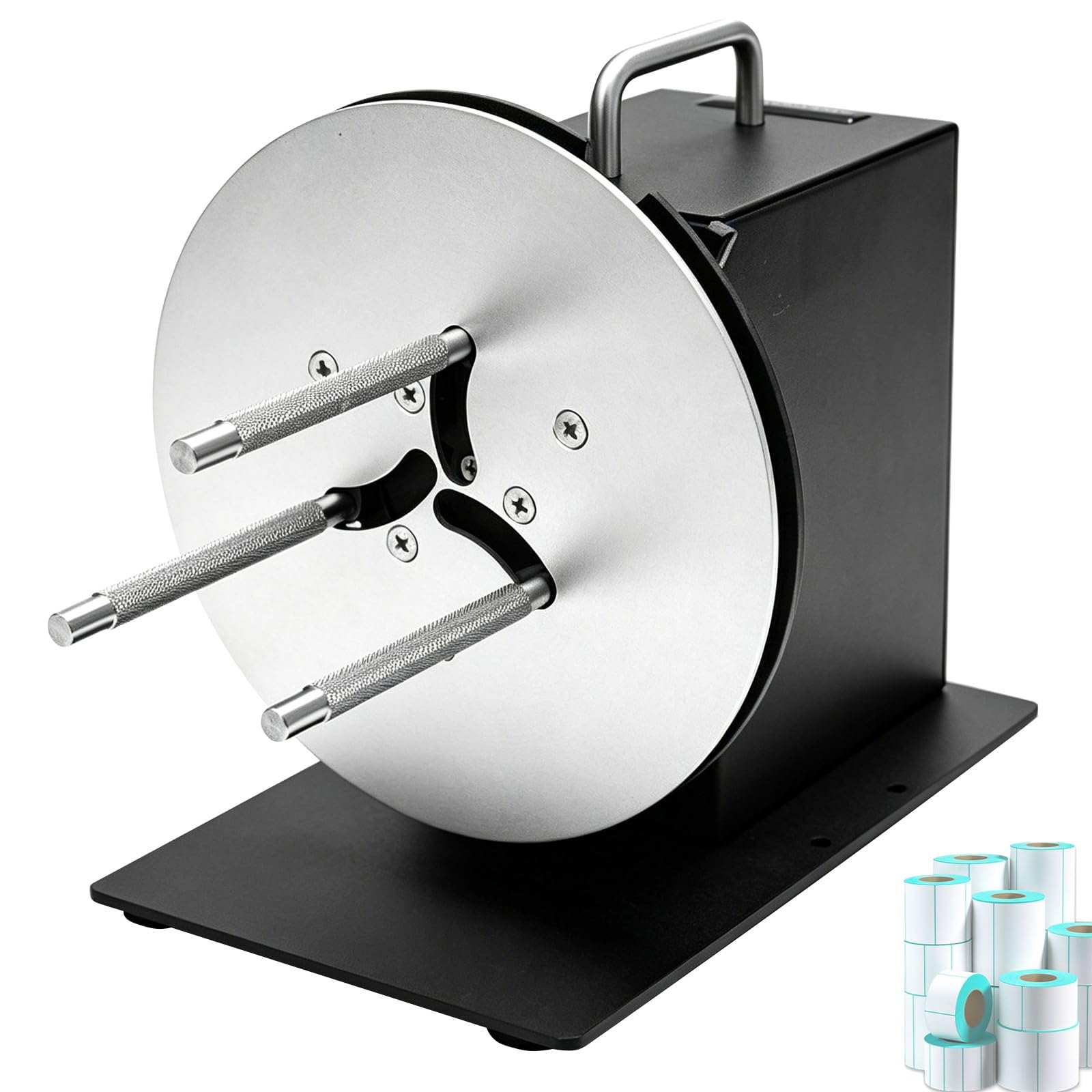 YNIYUJKL Automatic Label Rewinder Machine, Two-Way Function, Silent Speed Regulation, 120Mm Width, 185Mm Diameter For Retail And Warehouse Use
