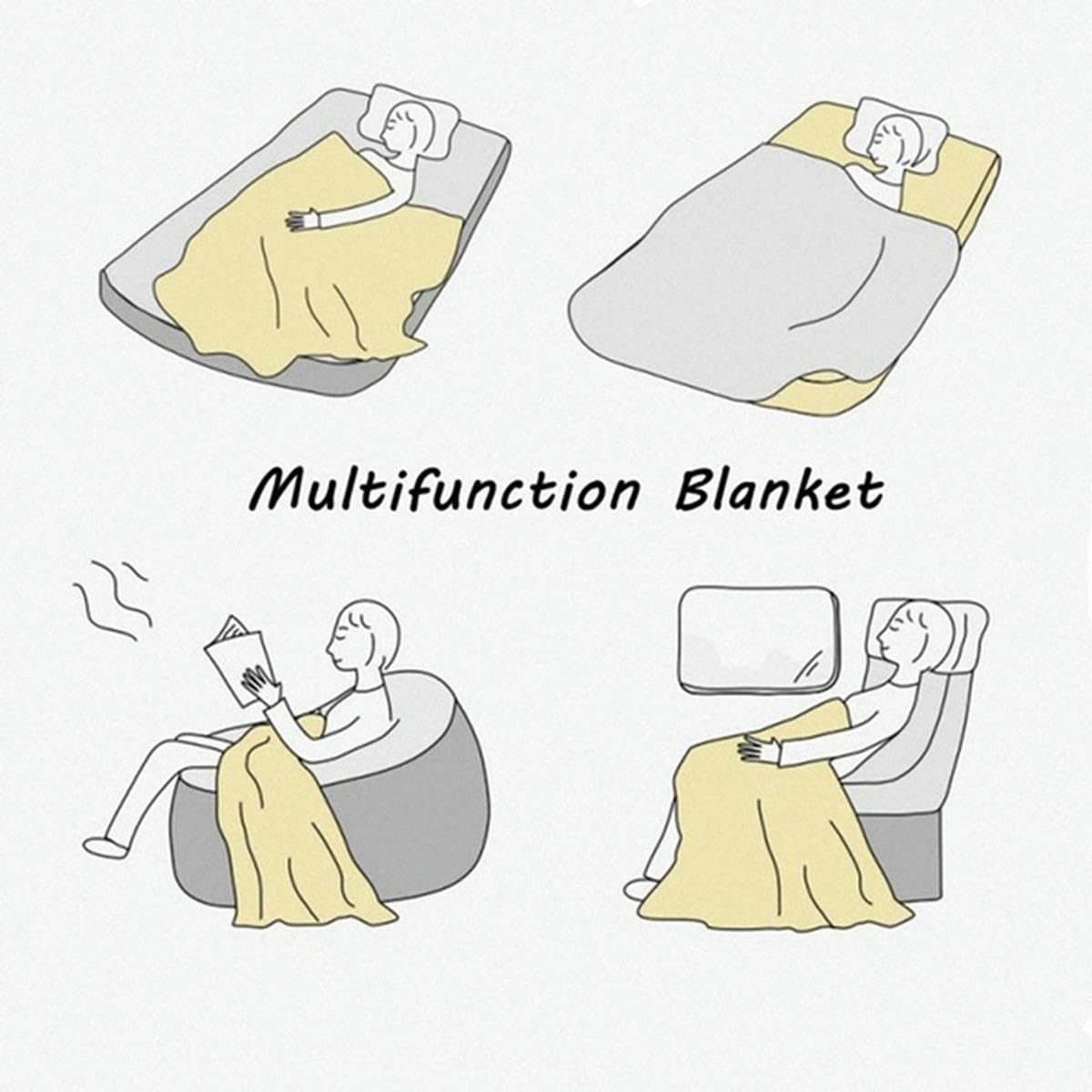 Gemütliche Weihnachtsdecke Mit Schneeflocken-Muster – Flauschiger Überwurf Für Sofa & Bett