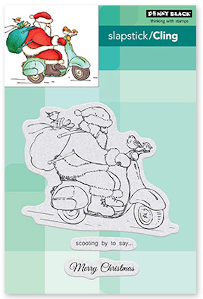 Penny Black Black Penny Cling Stamps-Scooting By