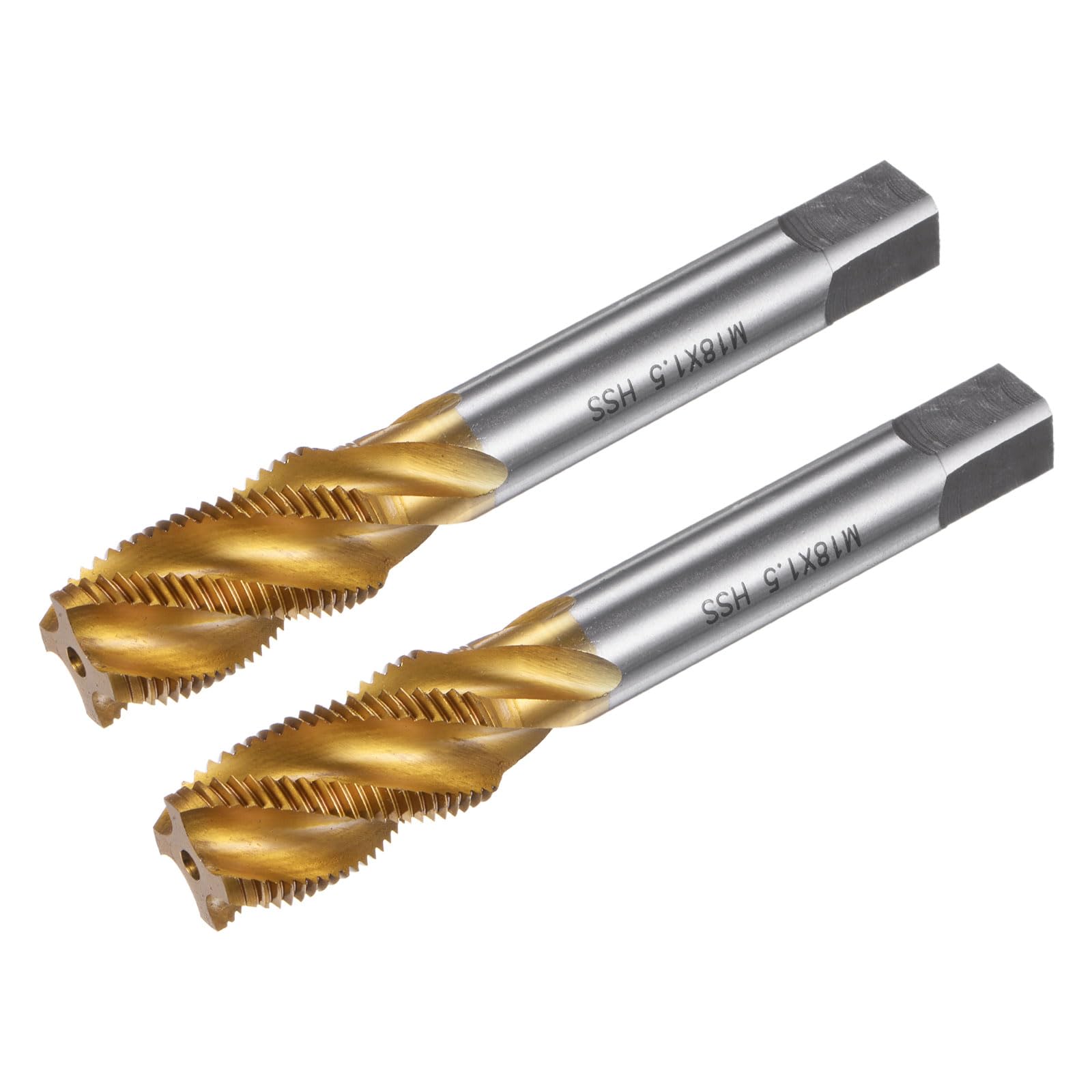 Macho de roscar de flauta en espiral M18 de acero rápido HSS M2 para reparación de maquinistas