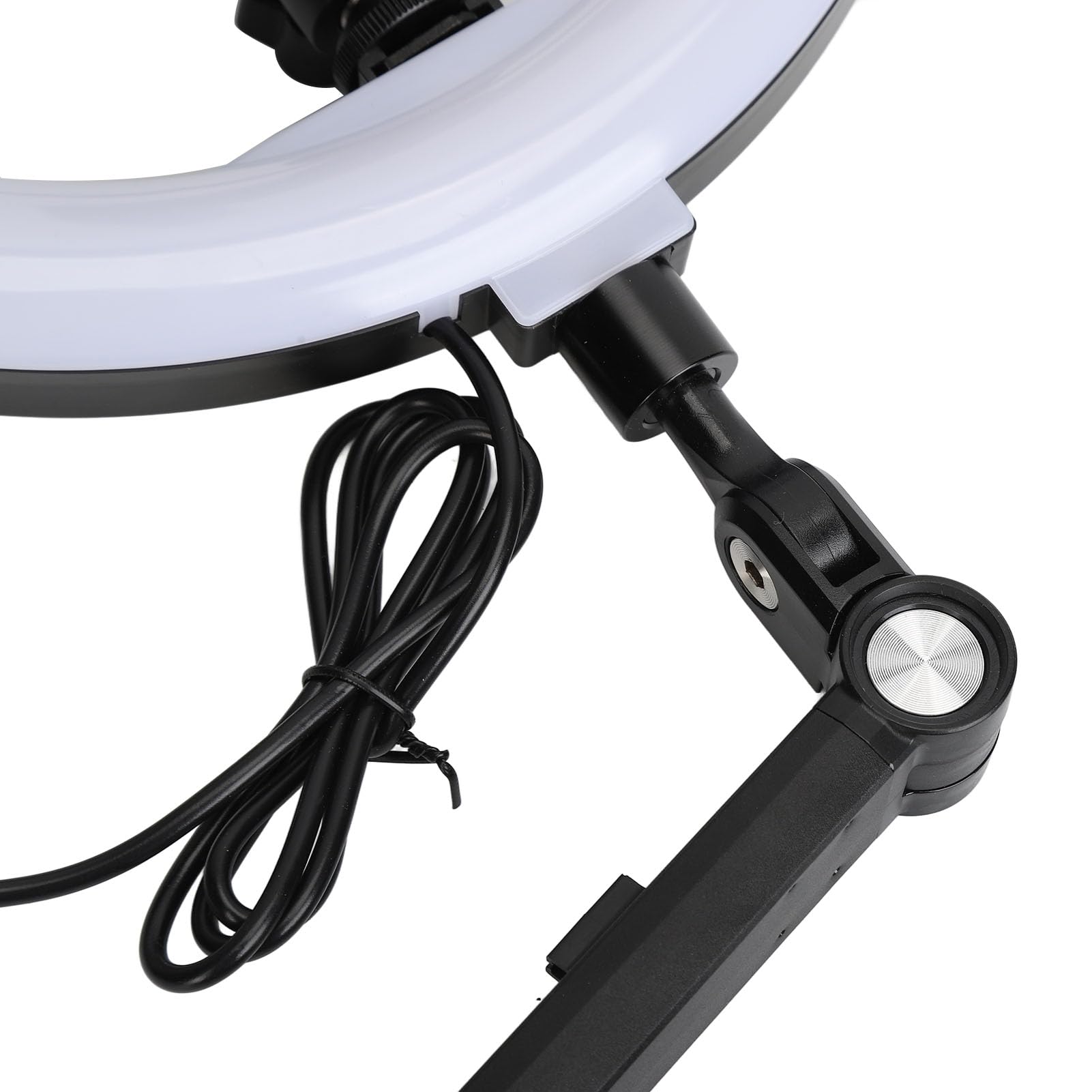 Lampa pierścieniowa ze stojakiem i uchwytem na telefon, lampa pierścieniowa do selfie, 3 regulowane temperatury barwowe, 25 cm, światło wypełniające na żywo do biżuterii artystycznej, rękodzieła