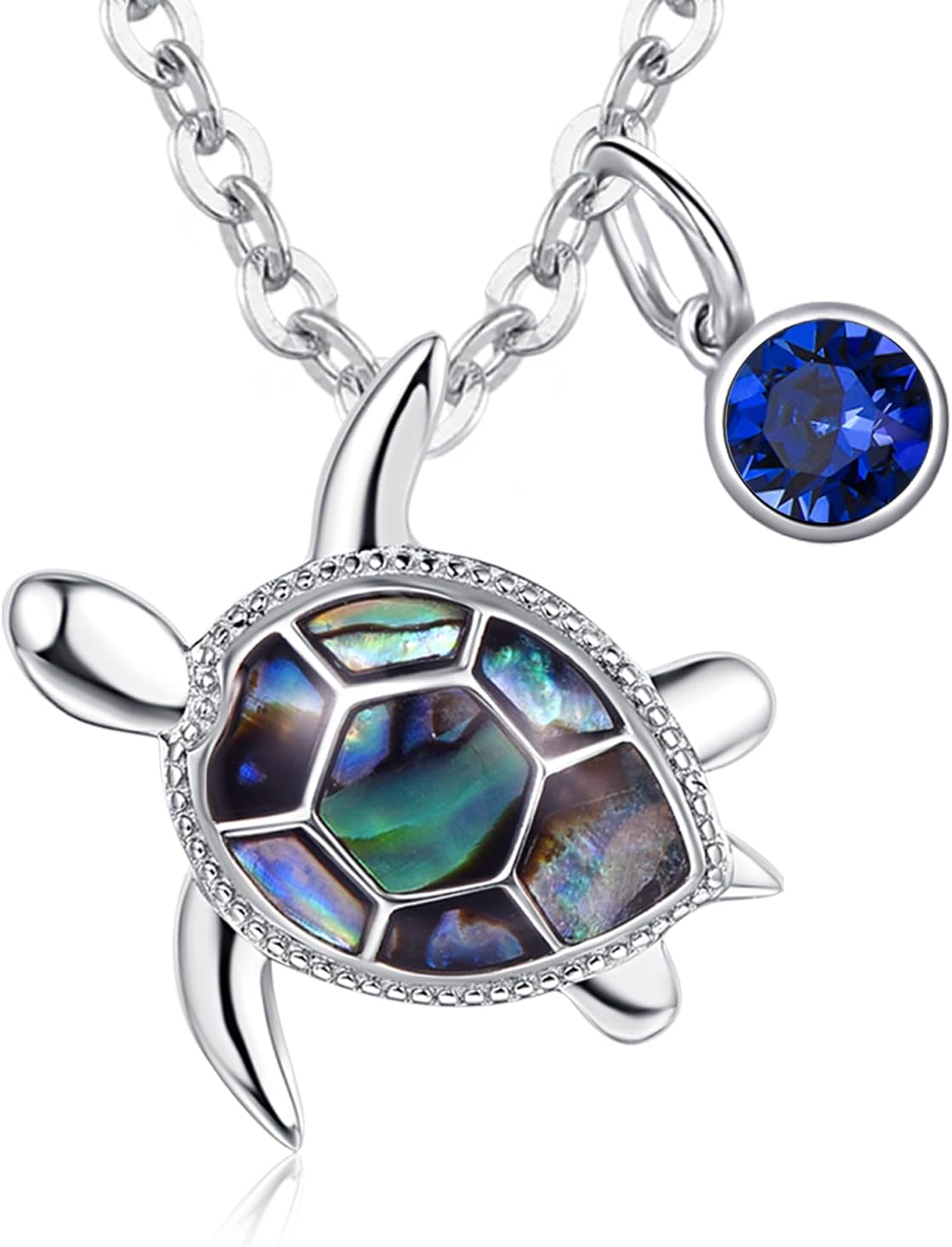 Turtle necklace Abalone Sterling Silver Birthstone Ocean Hawaiian Beach Necklace Sea Turtle Gifts for Women