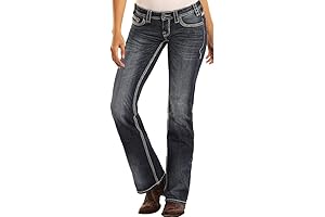Rock and Roll Cowgirl Abstract V Riding Jean