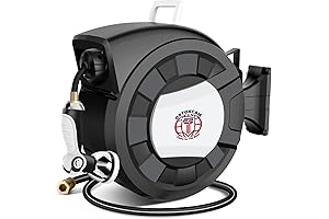 BSTOKCAM 5/8" 66ft Retractable Garden Hose Reel