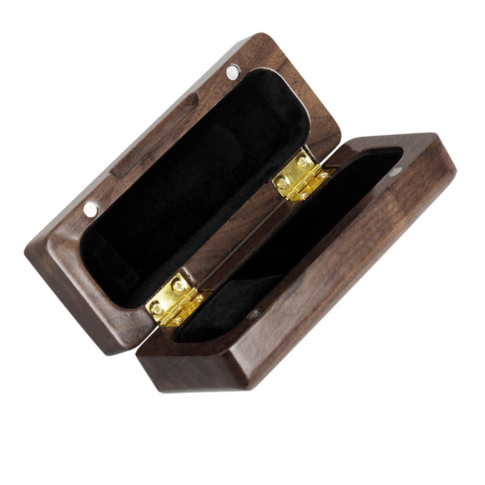 Boquilla Alto Estuche Para Boquilla De Saxofón De 2 Piezas + Boquilla (Estuche De Boquilla De Caoba, Boquilla De Oro Negro) Kit de Saxofón