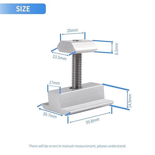 Miniatura 2 de Panel solar de abrazaderas intermedias con cabeza de enchufe hexagonal, pernos de arandela de resorte y tuerca deslizante abrazadera solar media