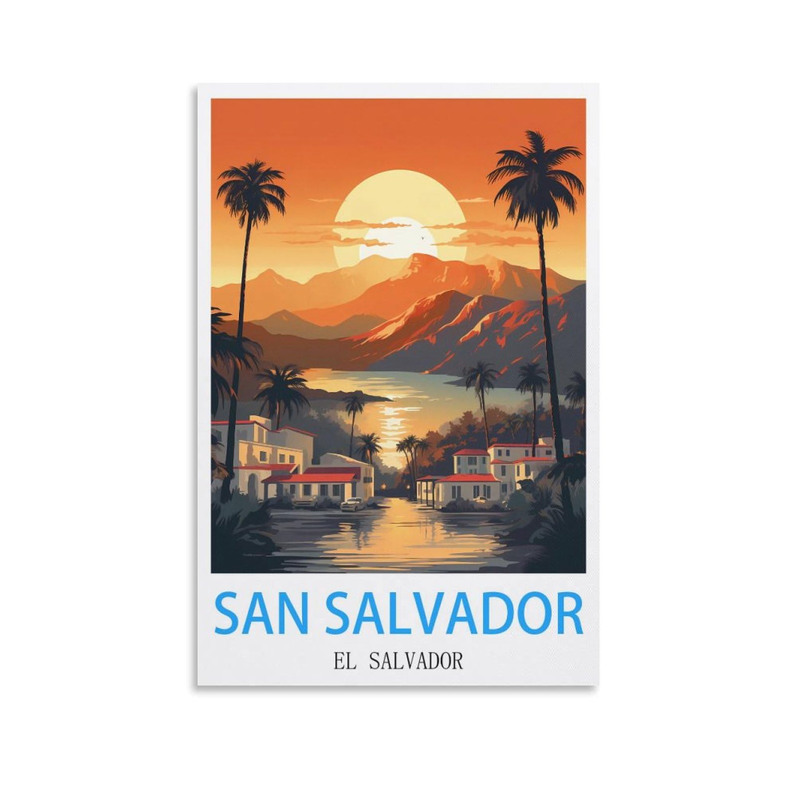 Metal Sign Tin Sign,San Salvador El Salvadors,Garden & Kitchen Poster, Inspirational Sign Home Wall Art Decor for Home Kitchen Bar Club Decoration 30x40cm