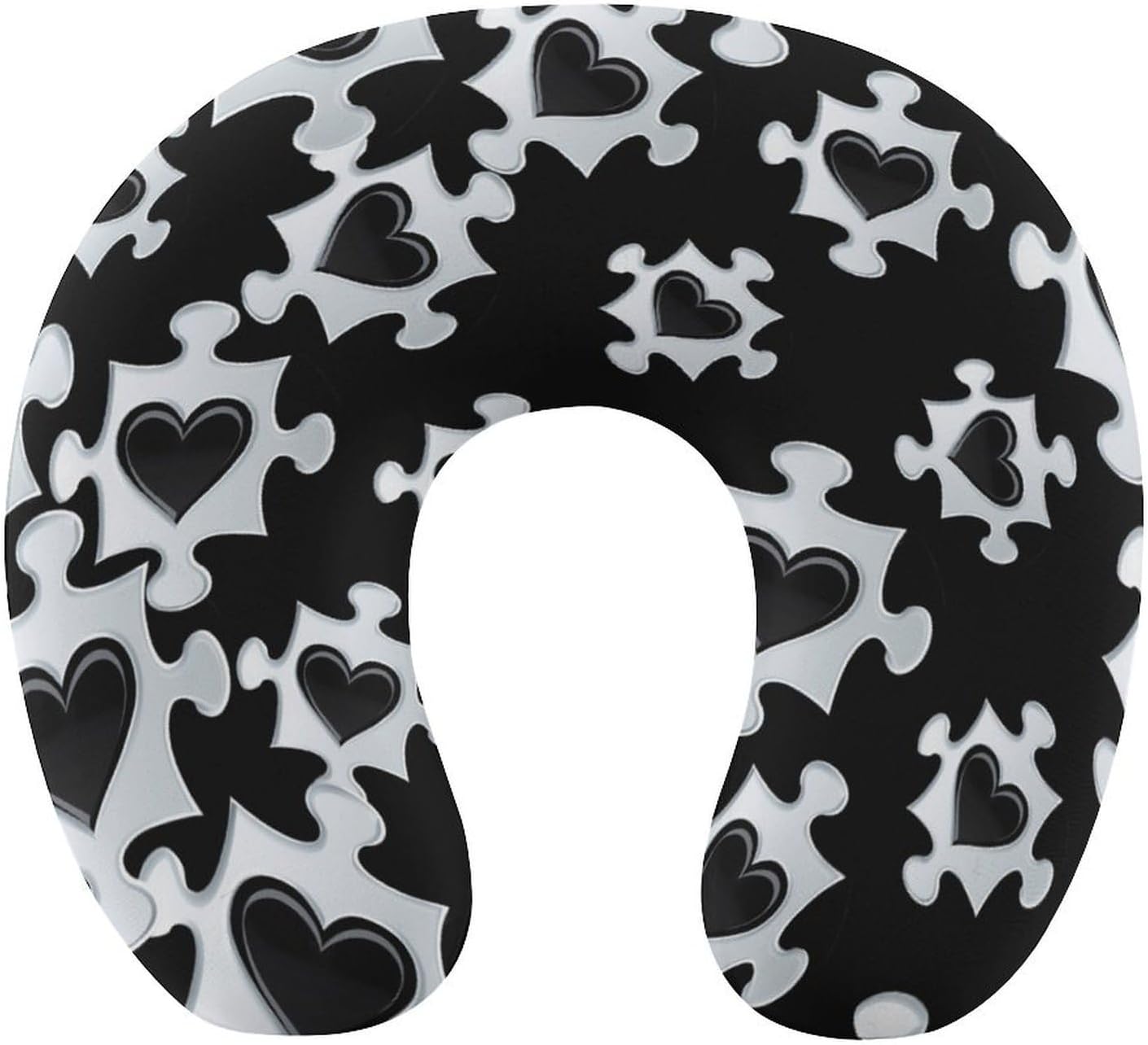 Autism Awareness Puzzle Piece Travel Pillow U Shape Neck Pillow Washable Pillowcase for Sleeping Chair
