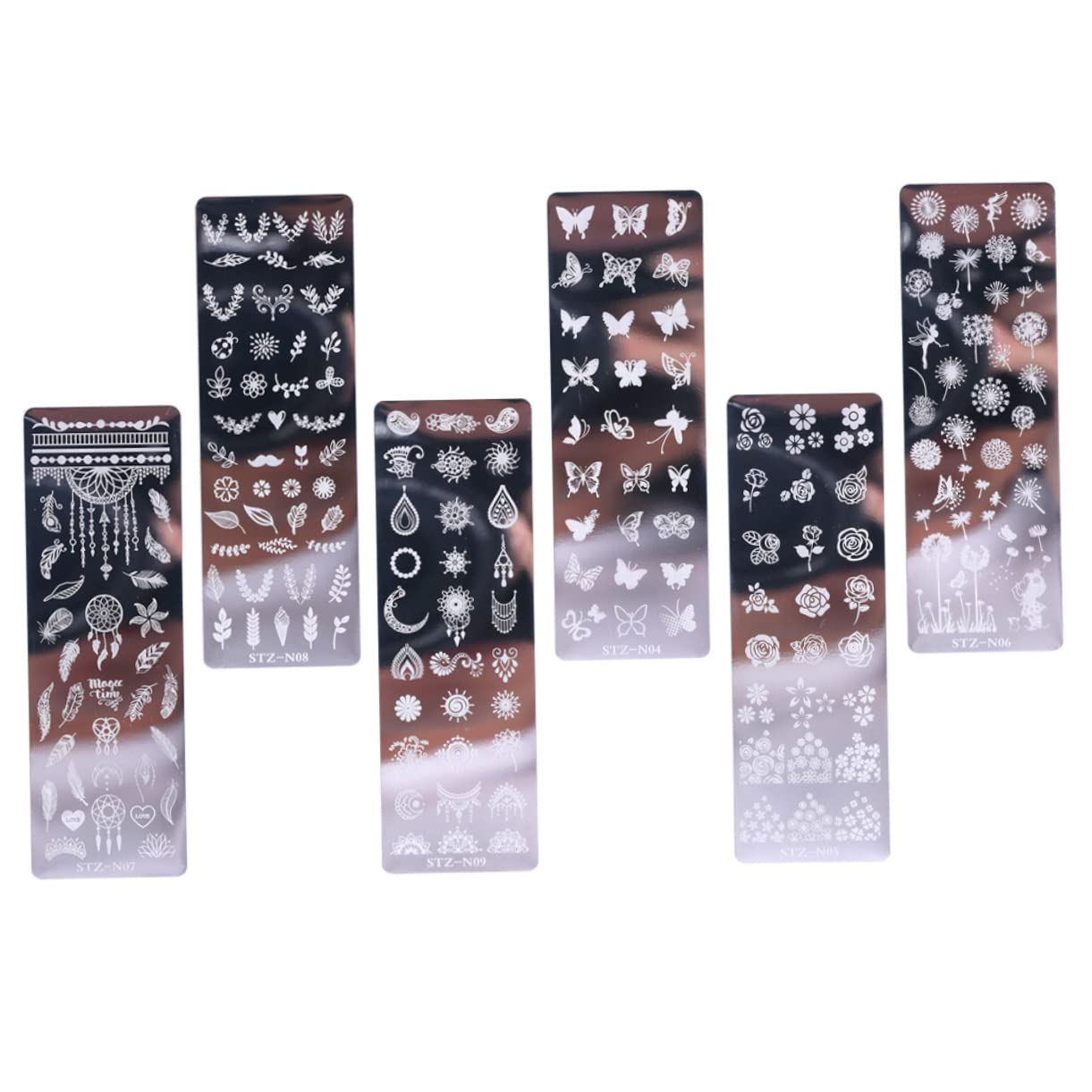 3 Set Piastre Per Stamping Unghie Con Design Floreali E Farfalle Template Per Nail Art Per Donne Facile Usare Inossidabile Per Decorazioni Eleganti E Festive 6 Pezzi*3