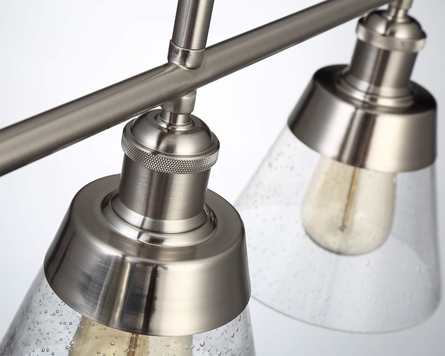 Up To 60% OFF Modern Brushed Nickel Kitchen Island Lighting, Clear Seeded Glass Linear Chandelier, 3 Lights Pendant Light Fixture for Kitchen Island Dining Room Best Deal Modern Brushed Nickel Kitchen Island Lighting, Clear Seeded Glass Linear Chandelier, 3 Lights Pendant Light Fixture for Kitchen Island Dining Room