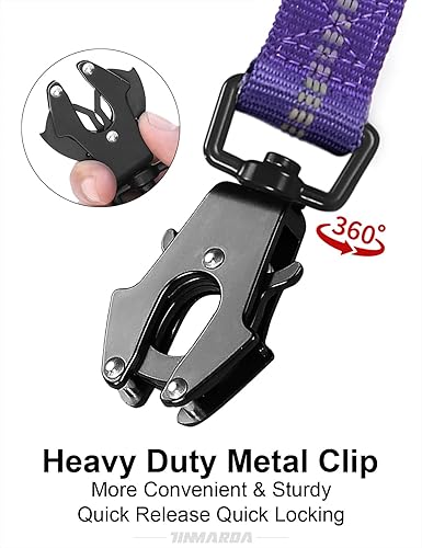 Miniatura 2 de Correa resistente para perro, correas de perro de 4 a 6 pies con mango de tráfico y cómodas asas acolchadas, clip de metal fácil avanzado, correa