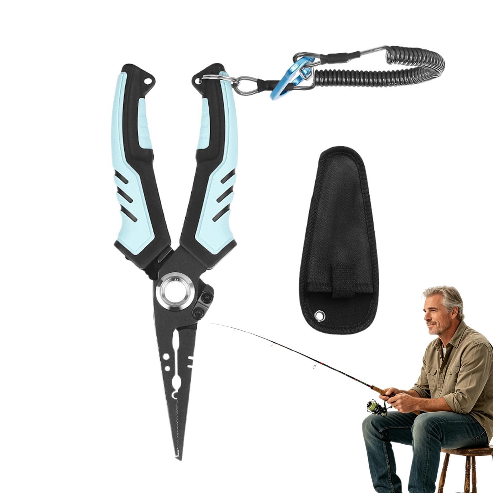 Alicates de pesca para agua salada con cortador de sedal bloqueable 8
