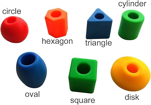 Miniatura 6 de Skoolzy Cuentas de encaje preescolar para niños formas geométricas Montessori Toys